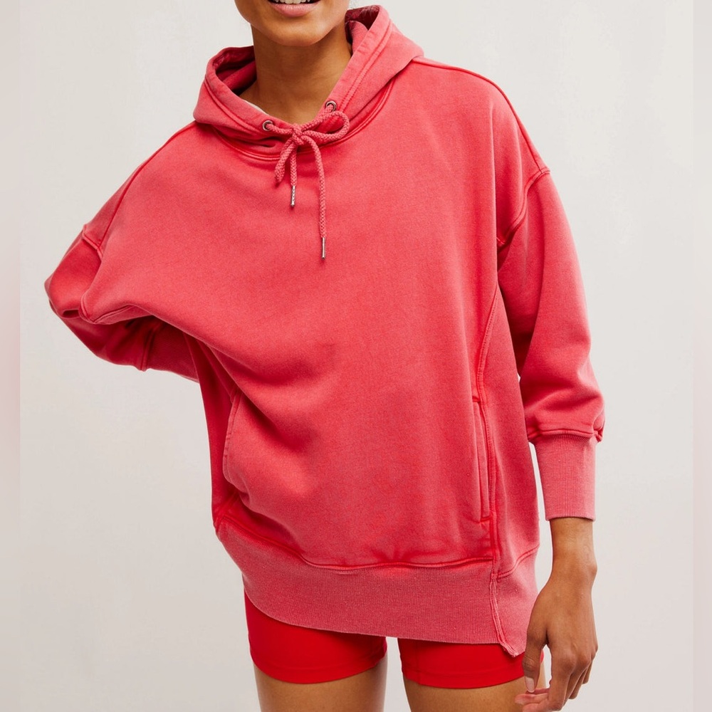 Free People Sprint To The Finish Hoodie/Winter Berry